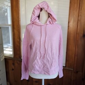Loveshackfancy distressed anarosa hoodie sugar poppy pullover terry cloth small